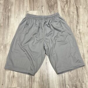 Starter Mesh Basketball Shorts Men 2XL Gray Athletic Gym Sport Elastic Waist